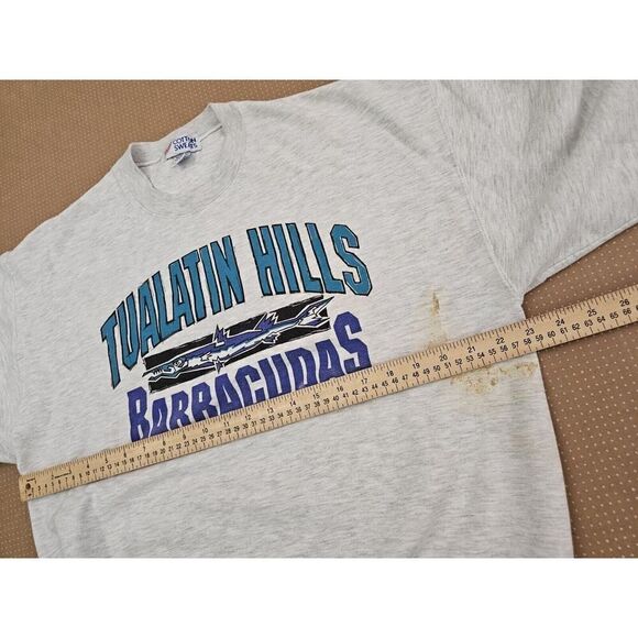 Vintage 80s 90 Jerzees TUALATIN Hills BARRACUDAS Sweatshirt Size Large USA - Picture 12 of 16